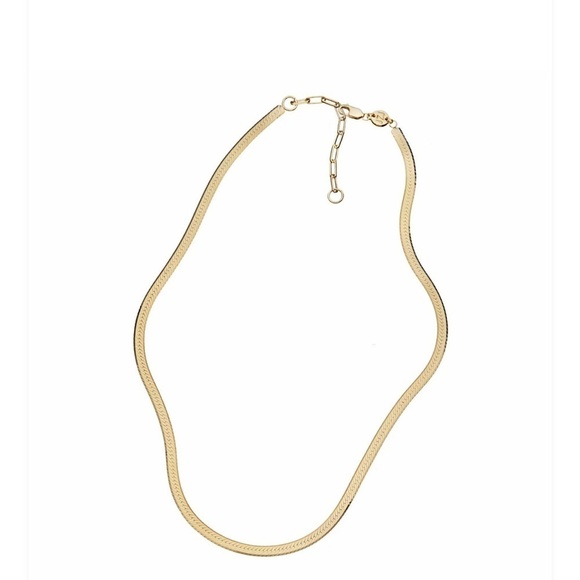 Jennifer Zeuner Gold Hamilton cable necklace Gold plated NWT - Picture 3 of 8